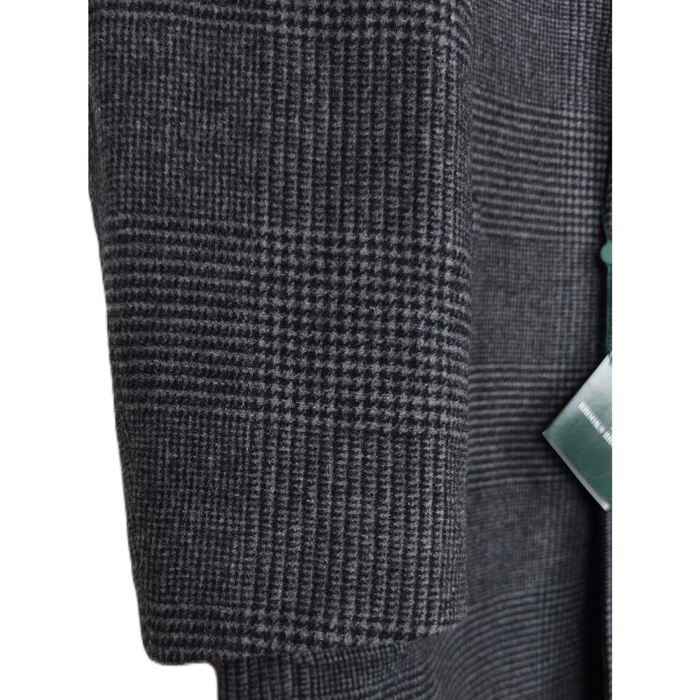 B by Brooks Brothers Mens Classic Fit Overcoat 44L Grey Plaid Wool Blend NWT - Picture 6 of 10